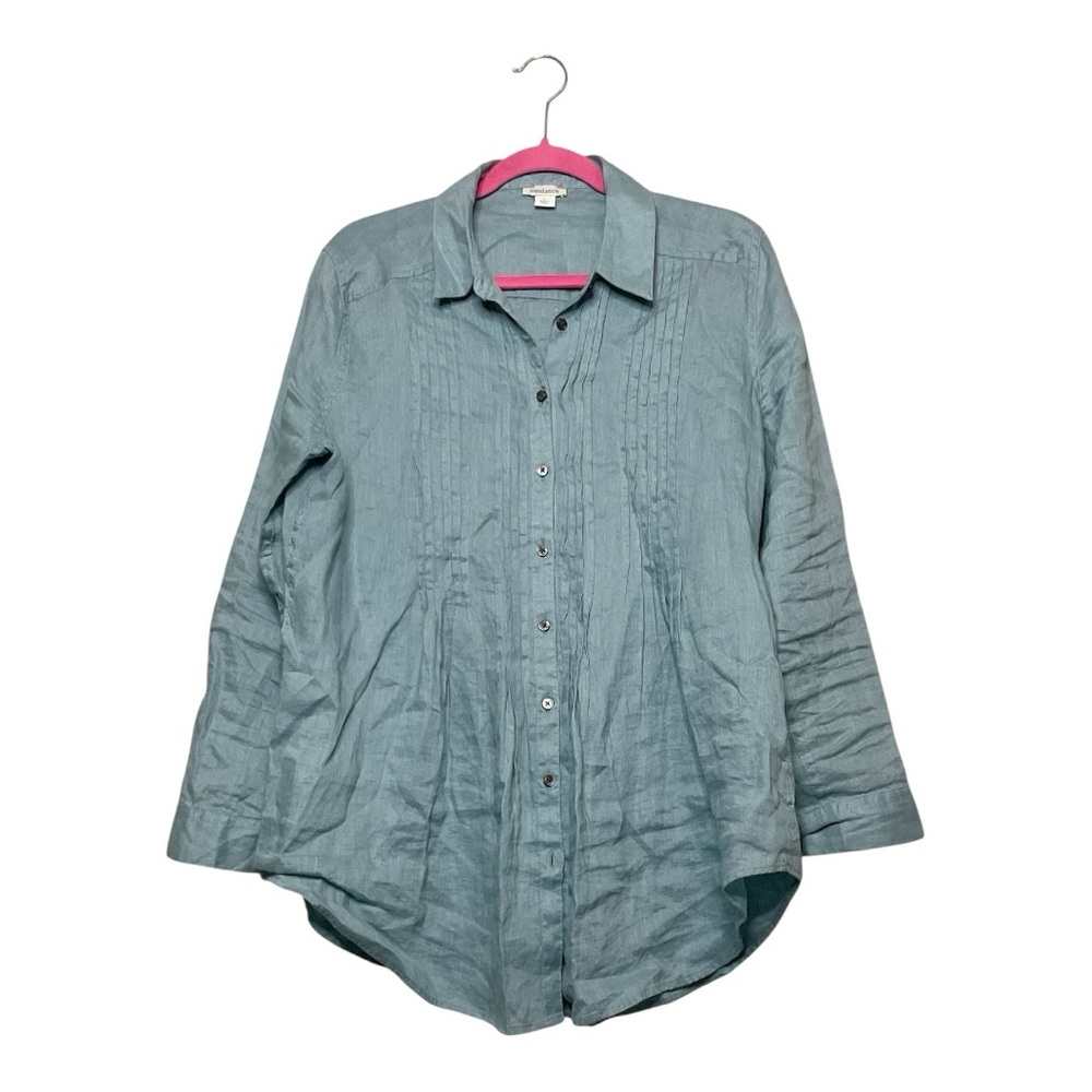 Women’s NWOT Sundance Katina 100% linen pintuck tunic top, size large